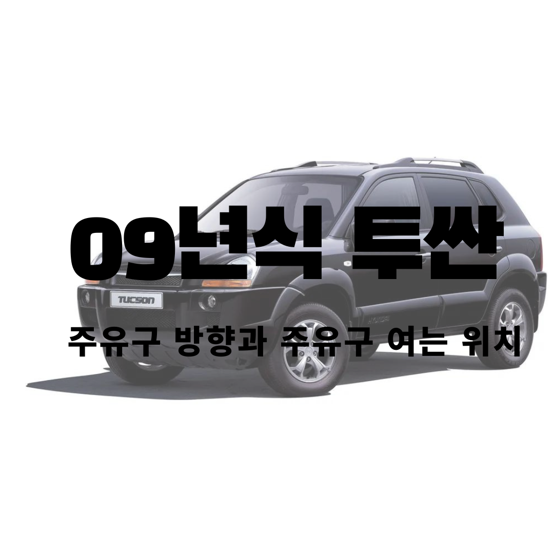 09년식 투싼 주유구 방햐오가 주유구 여는 위치