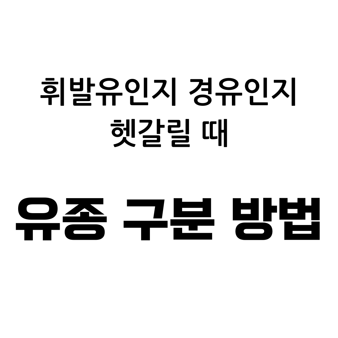 휘발유차 경유차 구분하는 방법